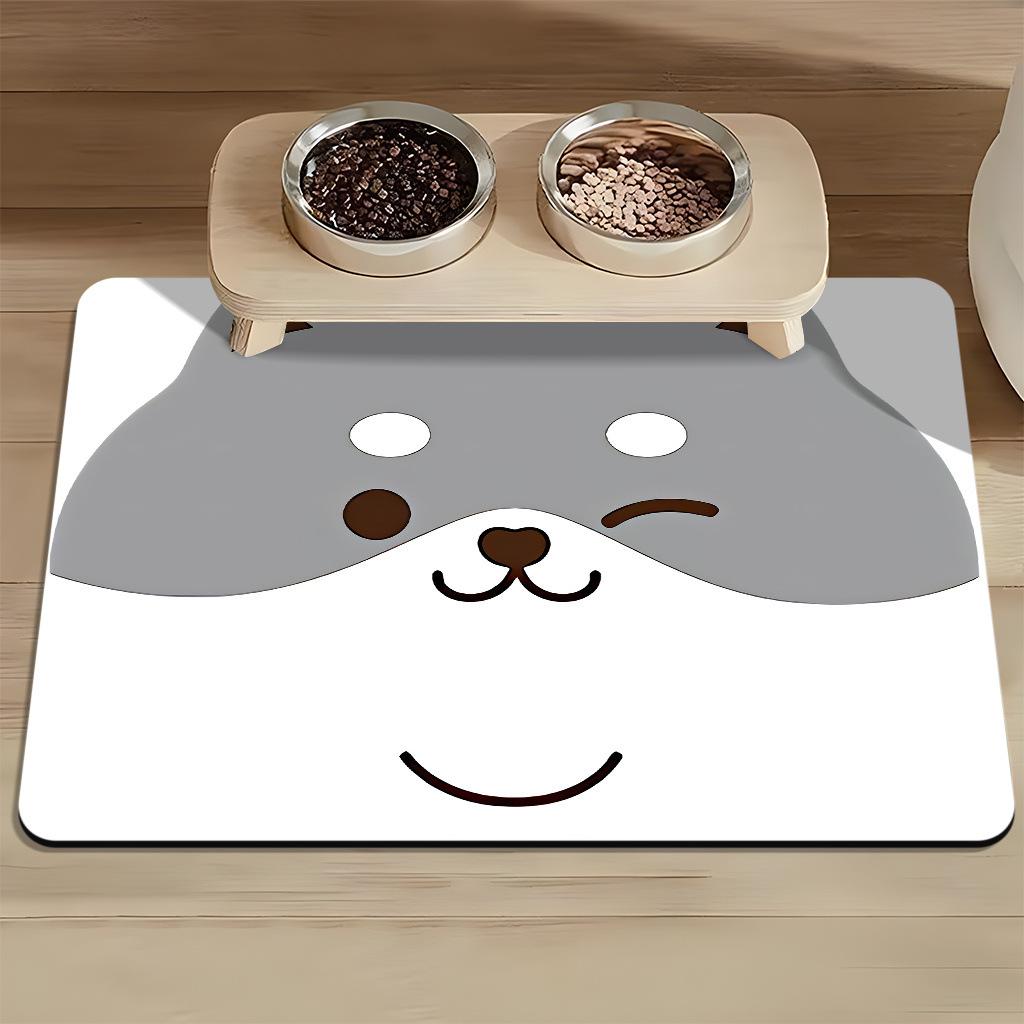 Haustier Platzset Katzenplatzset Hundeplatzset Katzennapfmatte Waschbar Saugfähig Rutschfest Geruchlos und Leicht zu Reinigen