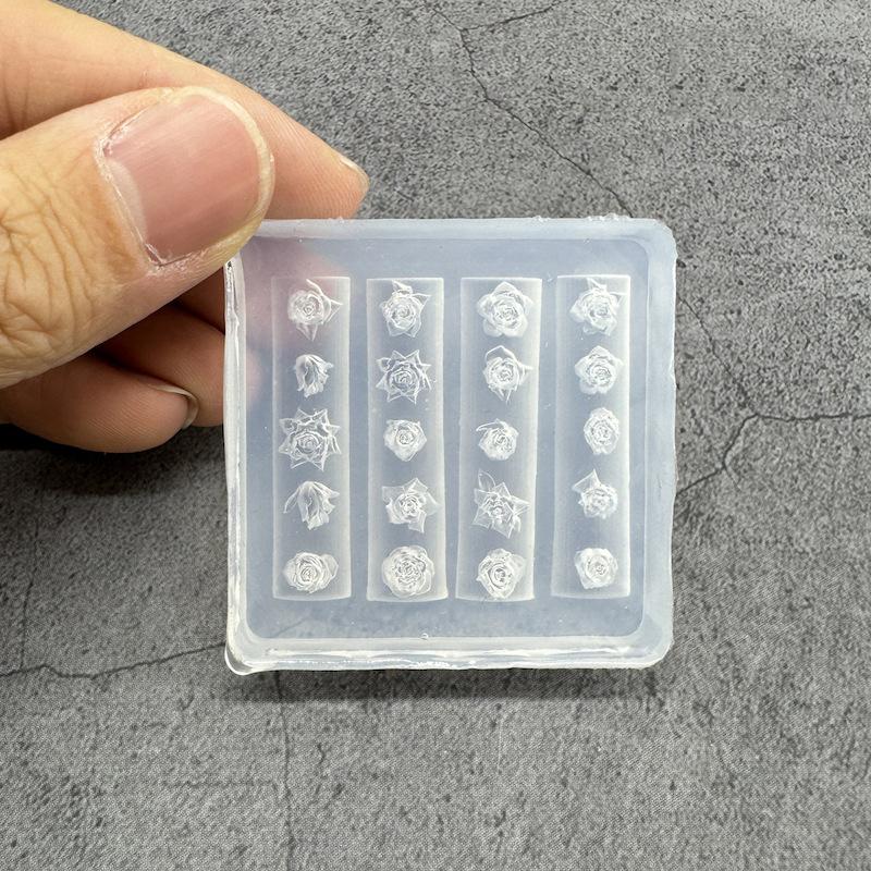 Transparente Silikon Nagelkunstform Exquisite Handgefertigte Schmetterlingsschleife Blume 3D Nagelkunstzubehör DIY Kreative Nagelkunstform Geschenk