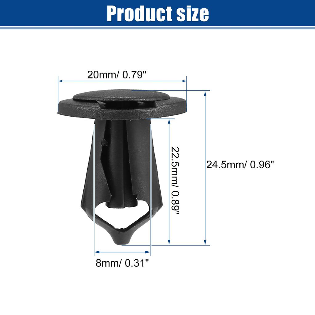 Kompatibel mit ACROPIX Ford Corva Stoßstangenhalterungsclip Druckniet für Escape 2008-2012 Nr. N807389S - 40 Stück