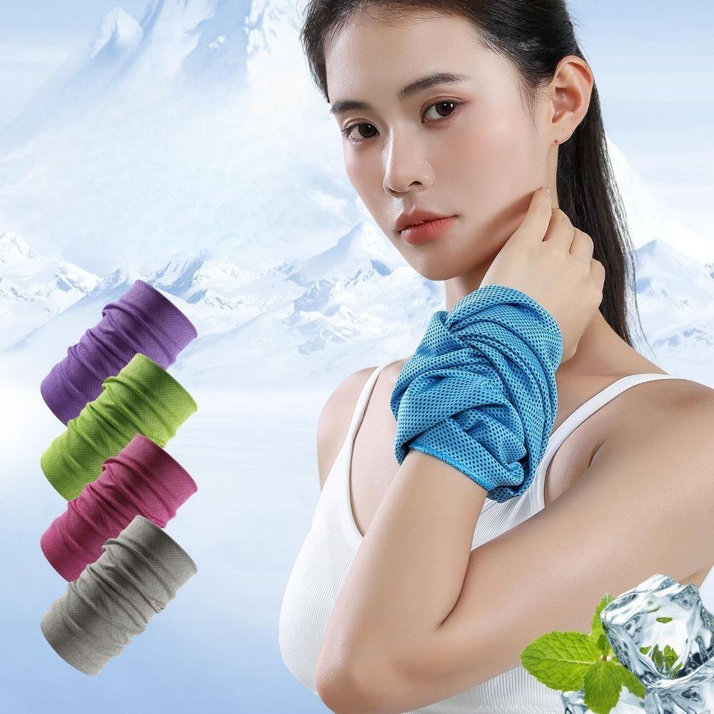 

1PC Cold sports towel Cooling sports sweat towel Ice fitness outdoor portable sweat towel Wrist protection червоний