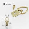 Golden Silver Black Triangle D-Ring Hanging Oil Painting Mirror Picture Frame Hanger Art Work Photo Wall Hook with Screws