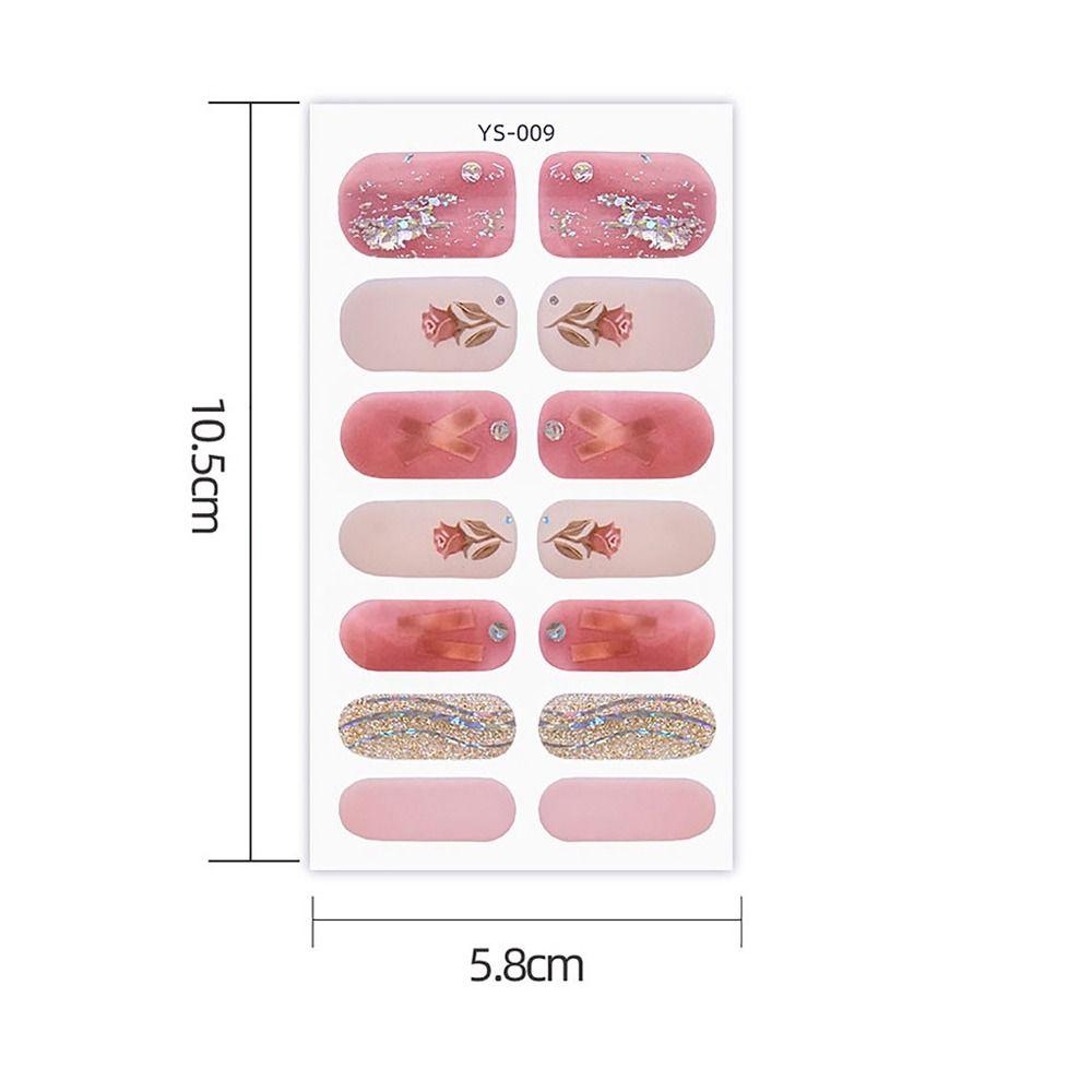 French Nail Art Semi Cured Gel Nail Stickers Glittering Nail Art Stickers  DIY NAil Art Making