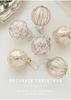 6CM Plastic Christmas Ball Set with Adhesive Powder Lines - Tree Ornament Decoration