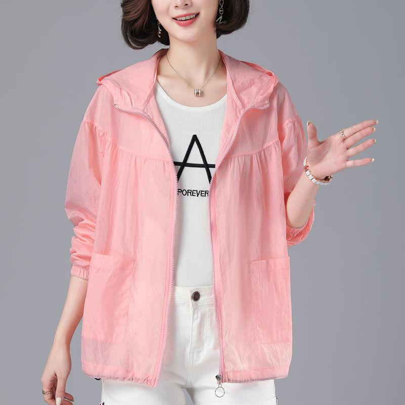 Cardigan Corto da Ufficio da Donna Taglia Forte Tinta Unita Giacca Sottile per Sport all'Aria Aperta Protezione Solare con Cappuccio Giacca Casual