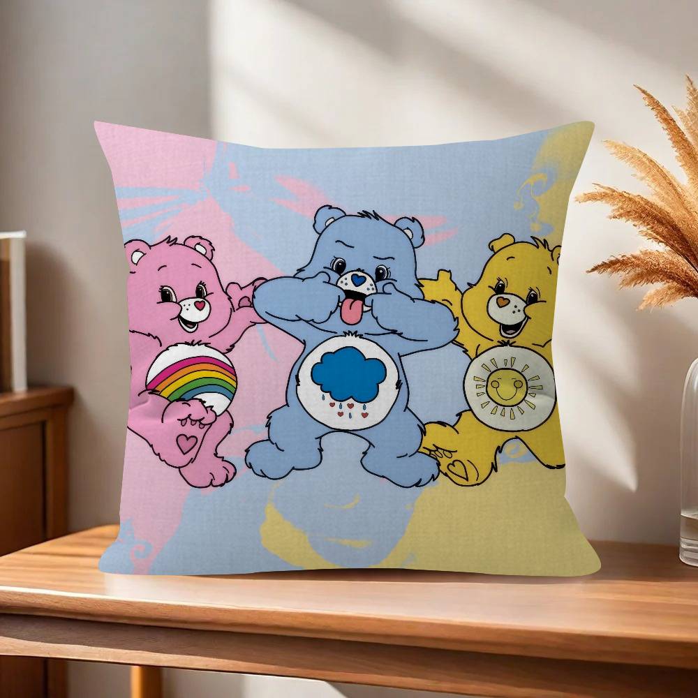 Cushion Cover Pillow Cover Decor Pillowcase Printed Cushion Case for Couch Cute CCare BBears