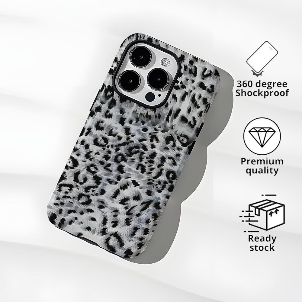 Mobile phone case iphone16plus leopard print mobile phone case Apple 17promax magnetic film case 12