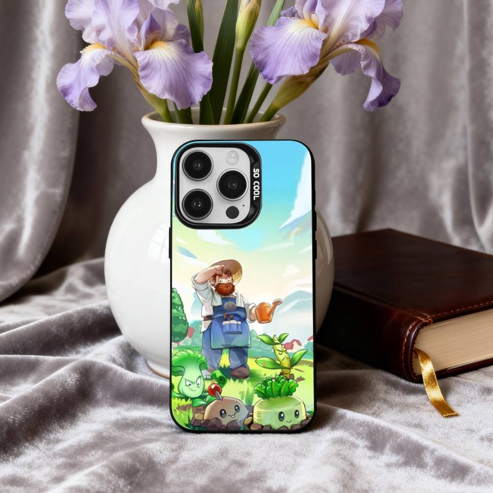 P-Plants-S VS Z-Zombies-S  Phone Case For iPhone17,16,15,14,13,12,11 Plus,Pro Max Black Candy silver phone case