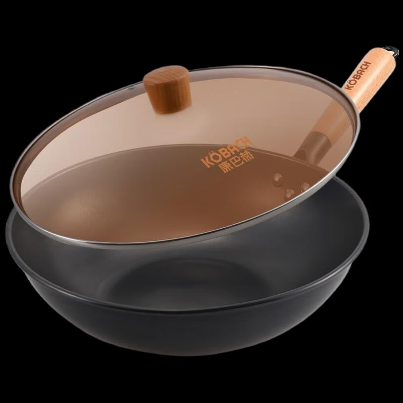 KOBACH CZH32A1 32cm Traditional Wrought Iron Wok