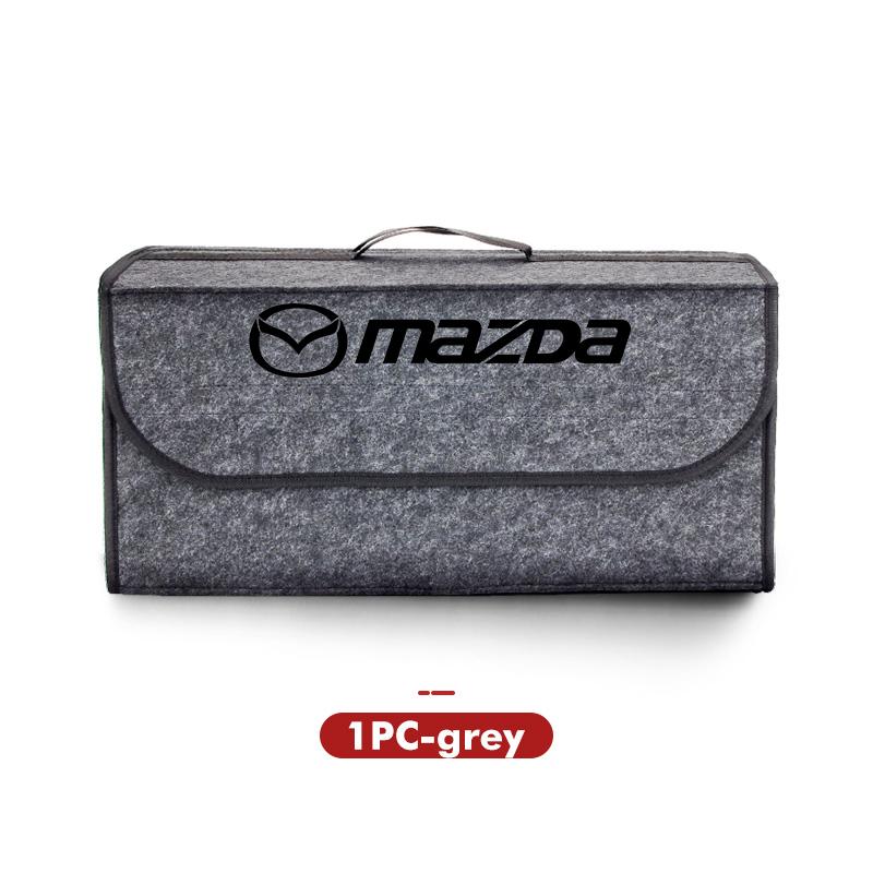 For Mazda Car Styling Trunk Storage Box Felt Cloth Organizer Foldable Stowing Tidying Bag 2 3 5 M5 Ms CX-4 CX-5 CX6 CX7 M3 M6
