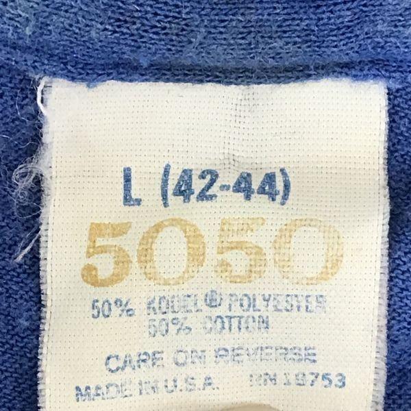 USED/80s 90s Vintage Made In USA 5050 Short Sleeve Printed T Shirt Men L Blue