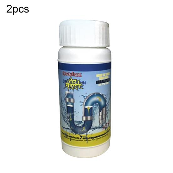 2Pcs Powerful Toilet Clogging Sewer Sink Drain Cleaner Dredging Agent Powder
