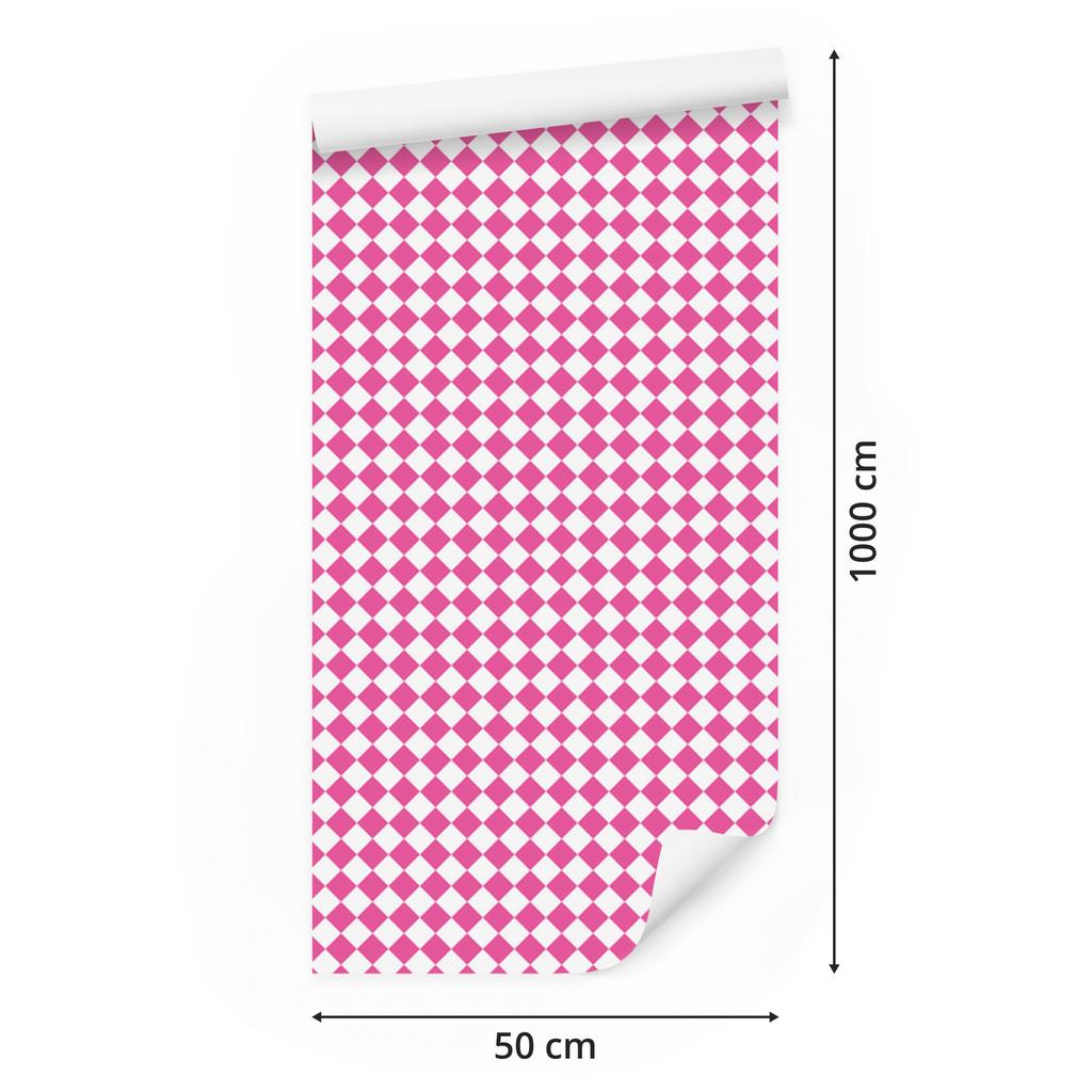 Geometric Diamonds Powder Pink Wallpaper for Living Room and Bedroom 50x1000