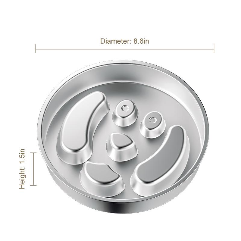 Stainless Steel Non-Slip Slow Feeder Bowl for Dogs and Cats