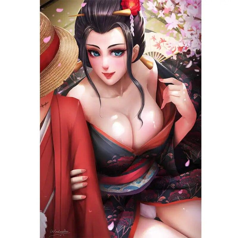 Tisk plátno hra One Piece Hancock nahá sexy dívka umění plakát obývací pokoj ložnice závěsný obrázek