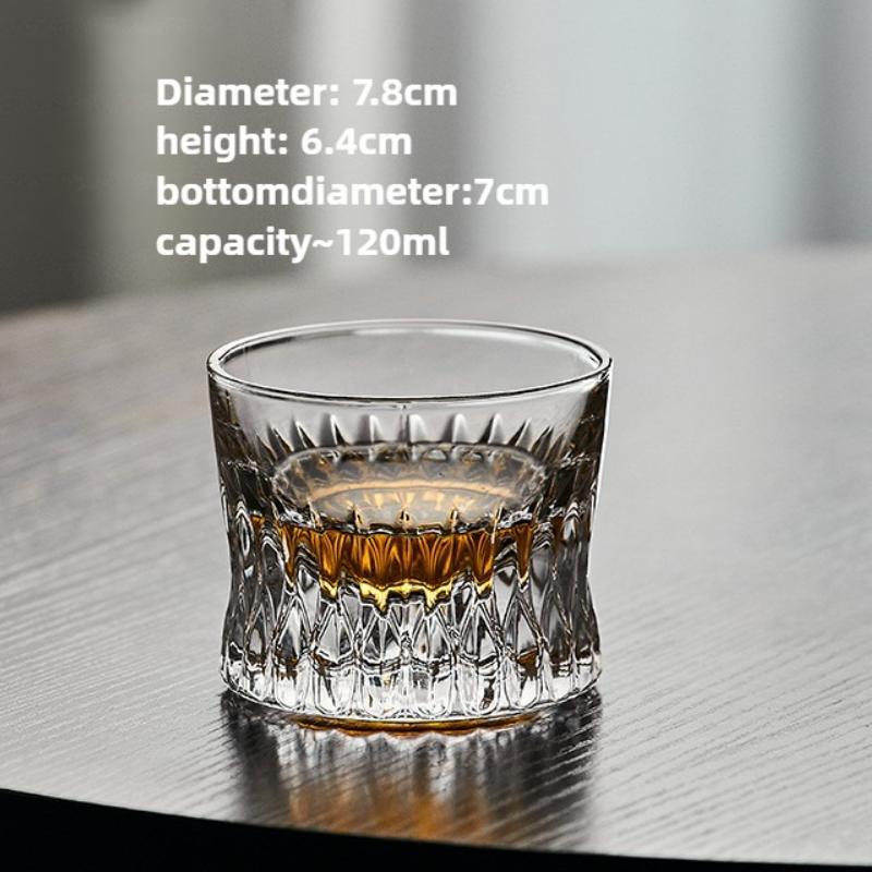1pc Glass, whisky, wine glass, light luxury, beer glass, household wine glass, Baijiu glass, crystal glass, foreign wine glass