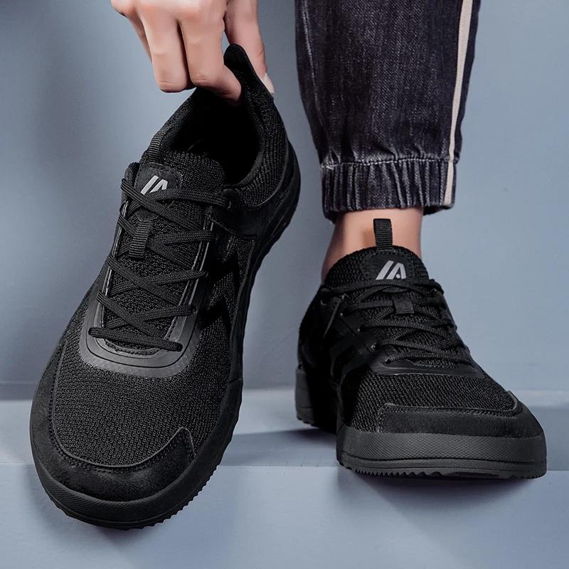 Mode Herren Freizeitschuhe Leichtgewicht Weite Passform Barfußschuhe für Herren Atmungsaktiv Outdoor Trailrunning Minimalistisch Walking Flats Schuhe