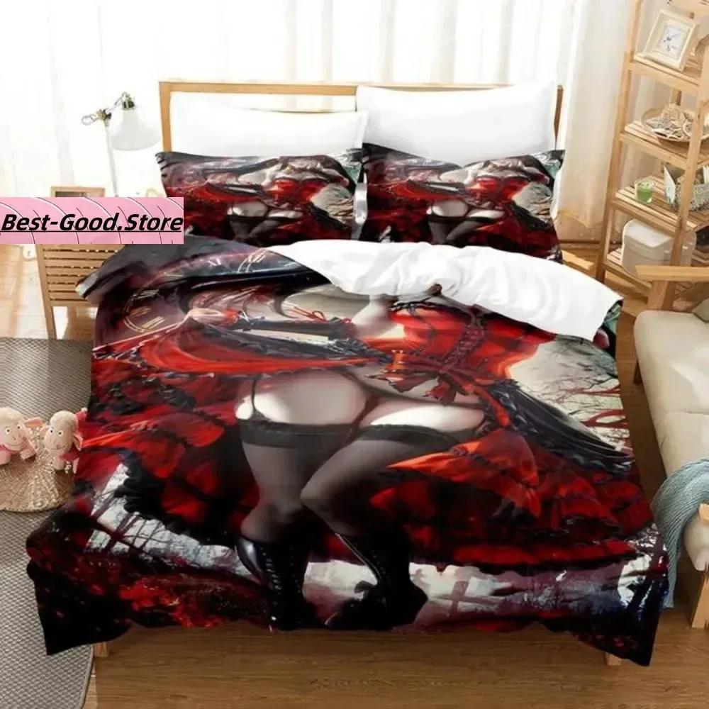 Top Anime Date A Live Kurumi Tokisaki Beding Set Print With Pilowcase Bed Soft Duvet Cover Soft Single Double Quen Super King-Sized Dimensionsd