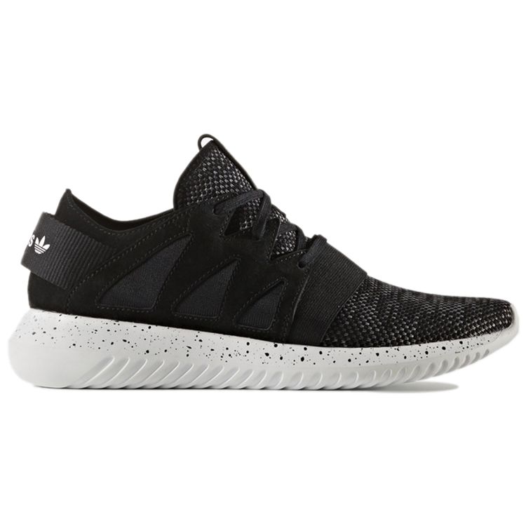 Adidas Originals Tubular Round Toe Lace-Up Durable Breathable Low-Top Lifestyle Shoes Women Sneaker Carbon-Black BB2064