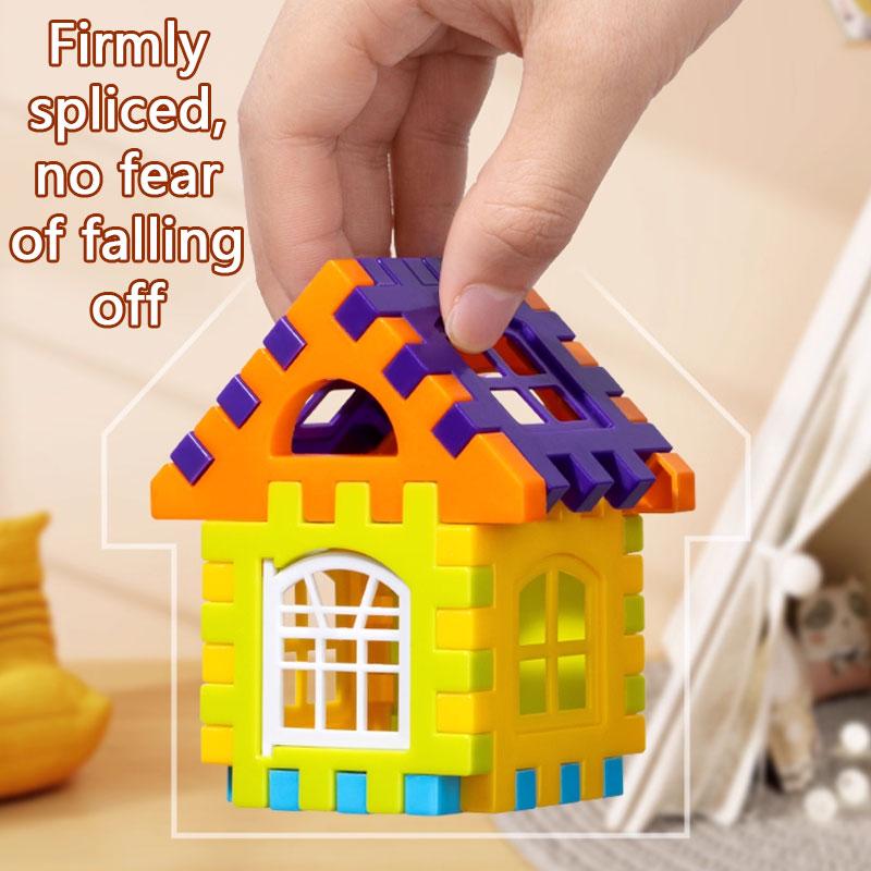 Kids House Building Blocks Stem Educational Toys Creative Construction Play Set For Children Interactive Parent-Child Activity
