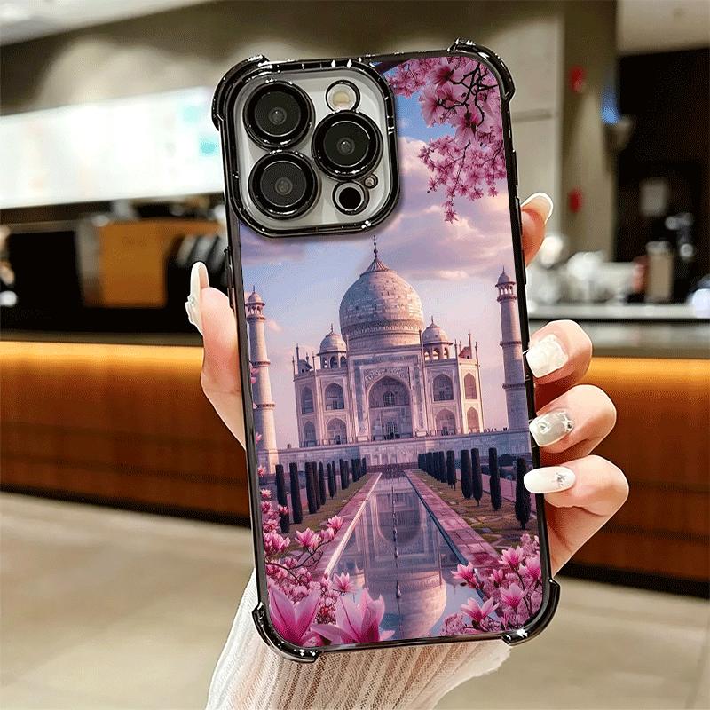 Islam Muslim Mosque Soft Phone Case For iPhone 15 16 17 Air 14 Pro Max 16E Plus 13 12 Mini Plating Anti-Fall Fundas
