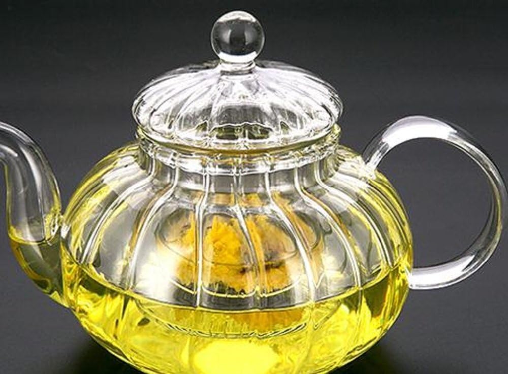 [morningplace] Cute Pumpkin Glass Teapot for Stylish Interior Decor (1 piece)