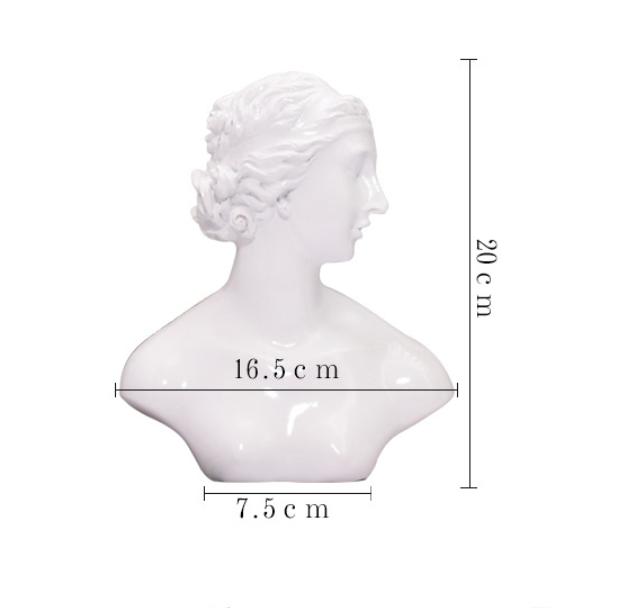 

Поделки из смолы креативный однотонный подставка-дисплей для ожерелий в виде головы персонажа, украшение витрины, хранение для дома и спальни, стойка для ювелирных изделий