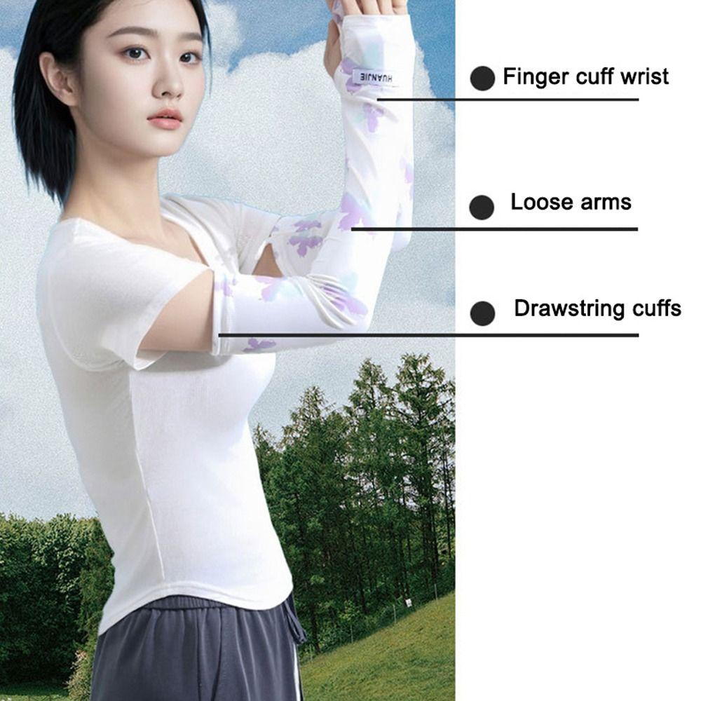 Anti-Ultraviolett-Sonnenschutz-Ärmel, verstellbare Armstulpen zum Radfahren, Eisstulpen für den Sommer im Freien