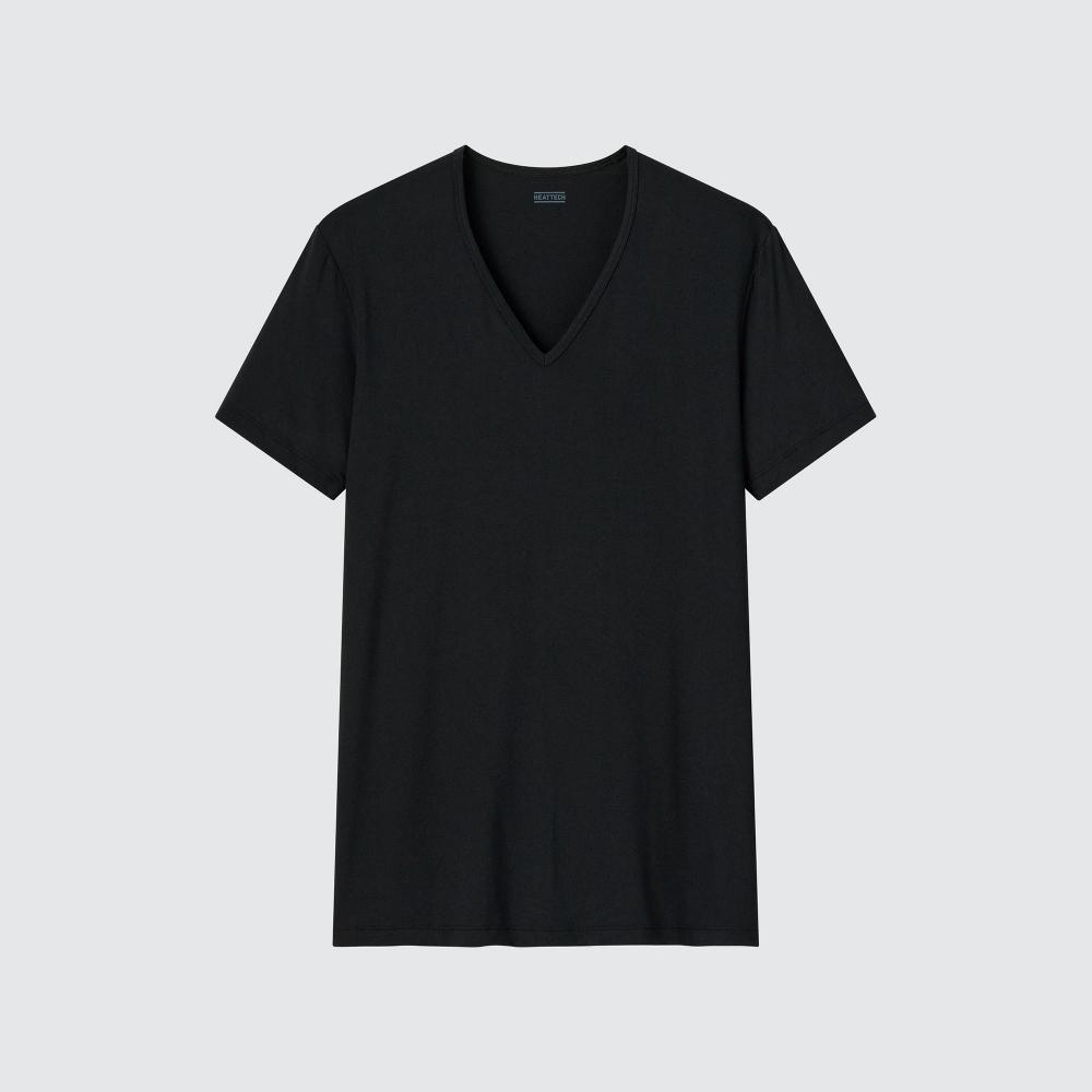 Uniqlo Japan HeaTTech V-hals T-skjorte med korte ermer 