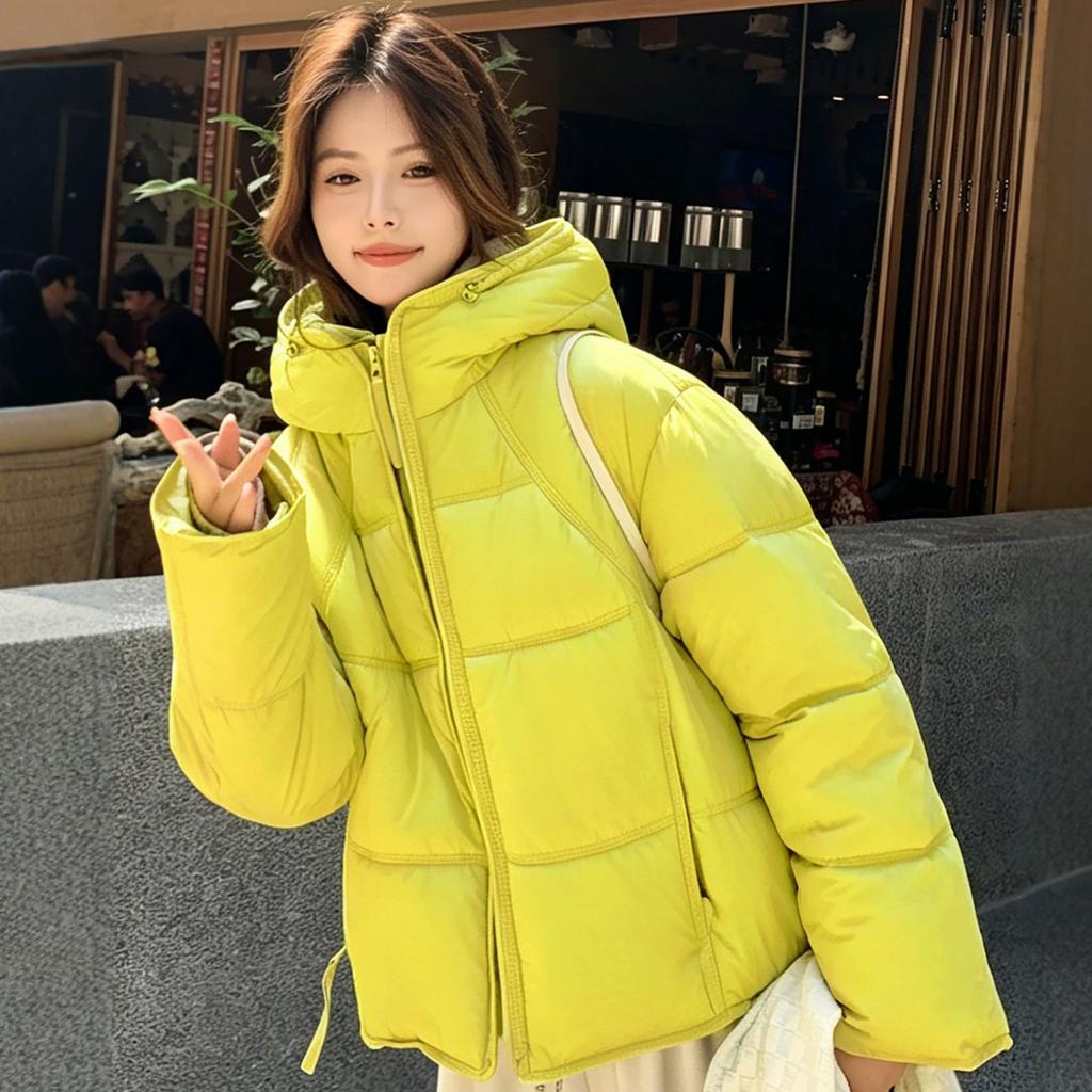 Fashion puff hooded cotton clothes women's winter clothes loose and thin age reduction thick bread clothes short coat
