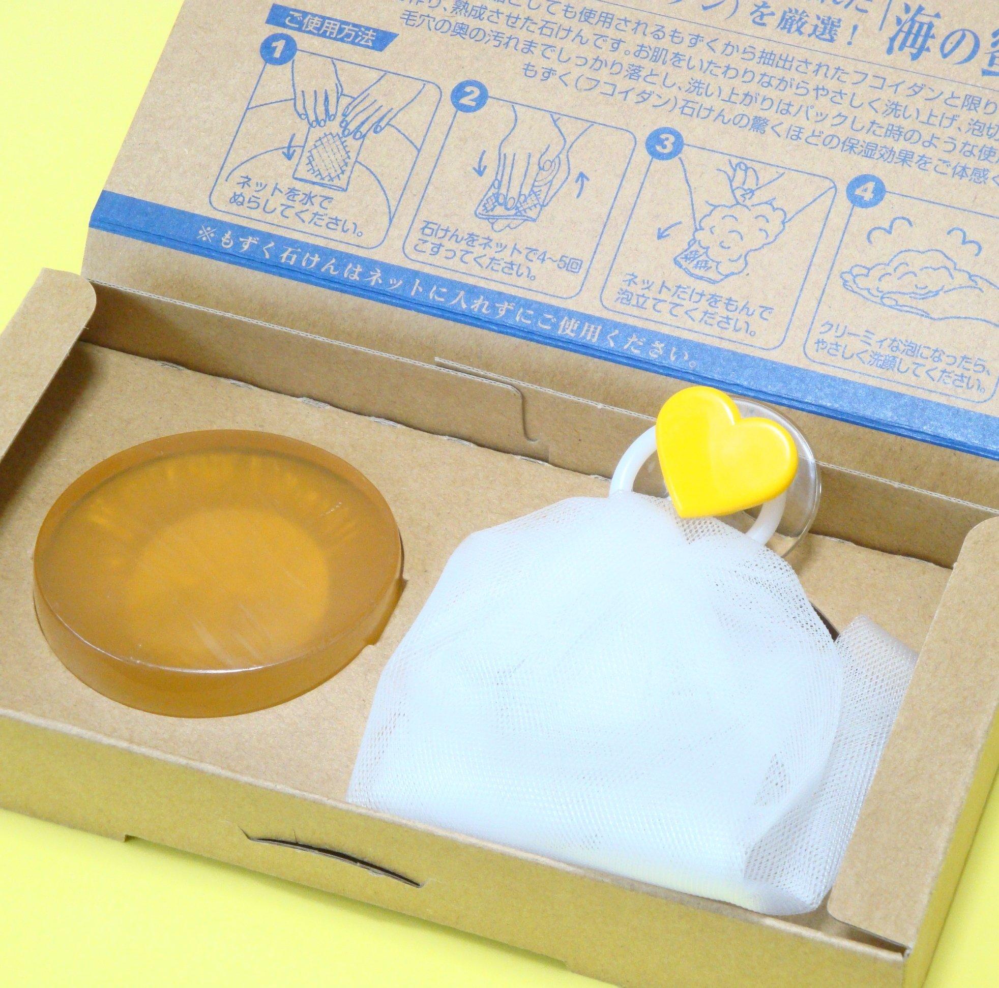 

Mozuku Seaweed Soap, Sea Honey, 90g x 1 (with foaming net)