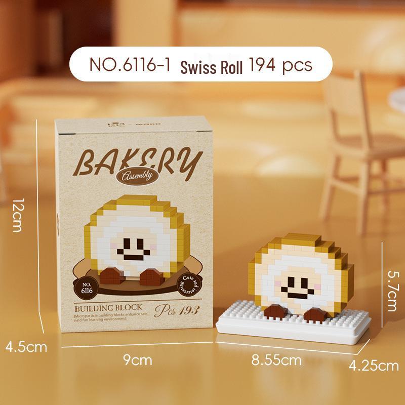 Lego-Compatible Birthday Cake Building Set: Swiss Roll Toy for Kids - Perfect June 1st Gift