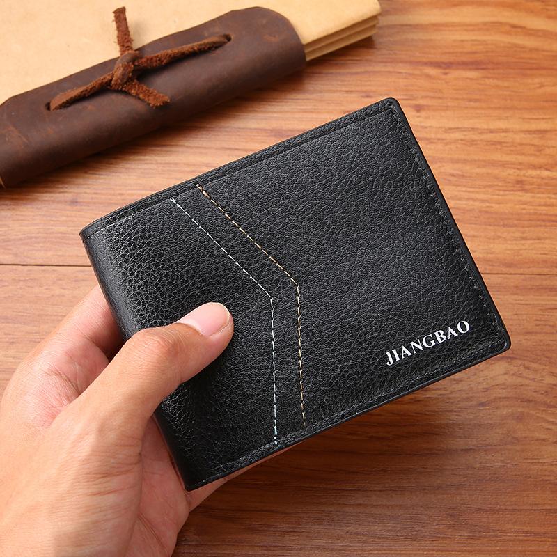 

JMXD- Men wallets business casual short leather wallet