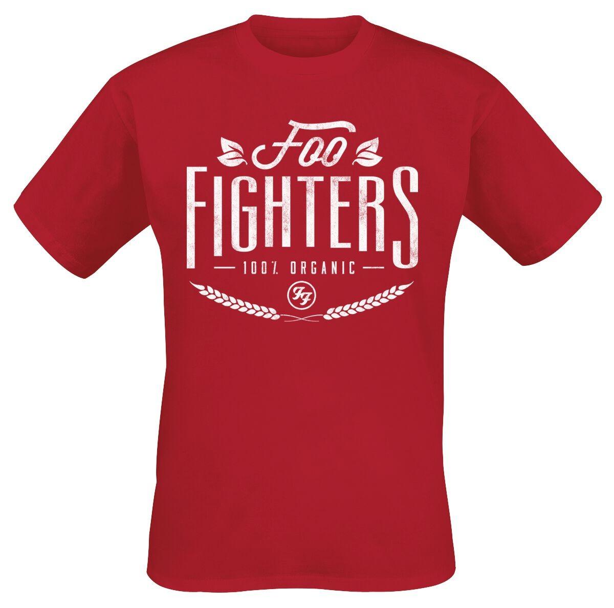 Foo Fighters 100 Organic Logo Print Cotton TShirt Alternative Rock Streetwear Unisex Crew Neck Short Sleeve Tee M