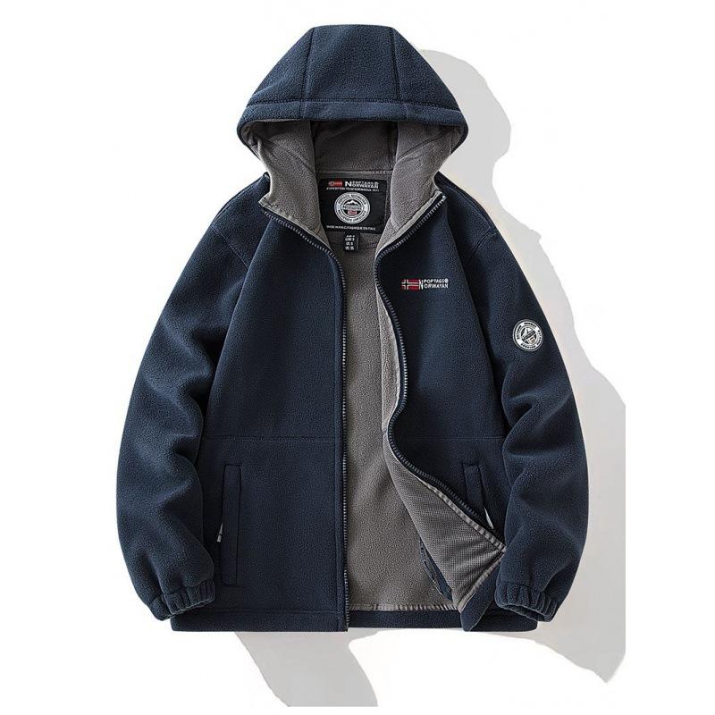 Fleece Jacket Embroidered Men's and Women's Hooded Jackets