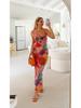 Summer Floral Off-the-Shoulder Spaghetti Strap Dress for Women 88197