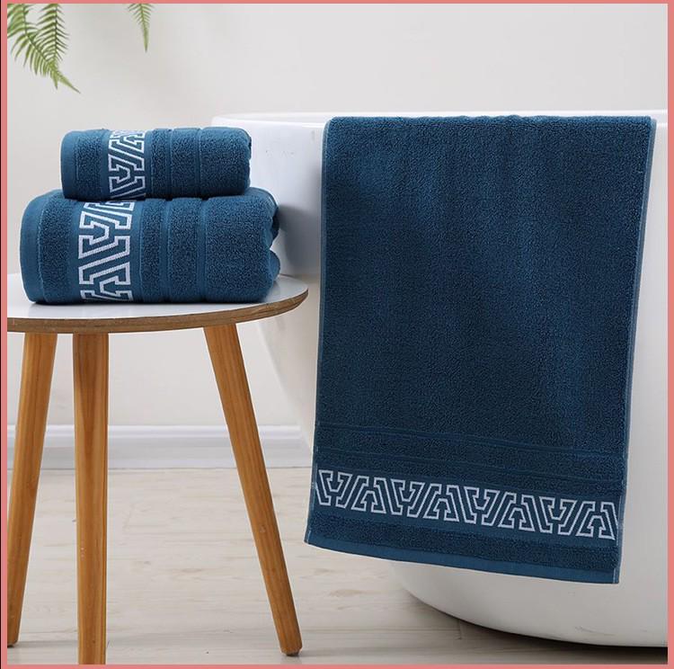 Geometrisches Helles Seiden-Baumwoll-Badetuch - Weiches, Verdicktes Gesichts- & Badetuch für Zuhause, Hotel oder Supermarktgebrauch