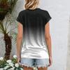 Women Work Casual Fashion Short-sleeved Round Neck T-shirt Top