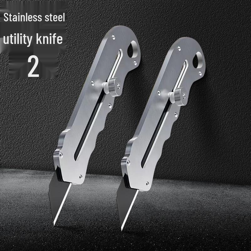 Heavy-Duty All-Steel Stainless Utility Knife - Industrial-Grade Wallpaper & Paper Cutter