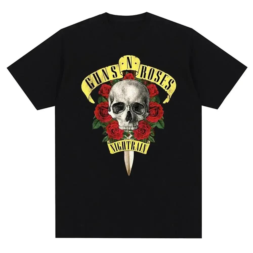 

Guns N Roses Graphic Print Men T Shirt Vintage Summer Streetwear Short Sleeve Tee Fashion O-Neck Plus Size T Shirt Unisex tops XXXXXL червоний