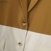 ZANZEA Women Casual Turn Down Collar Long Sleeve Patchwork Thin Cardigan Blouse
