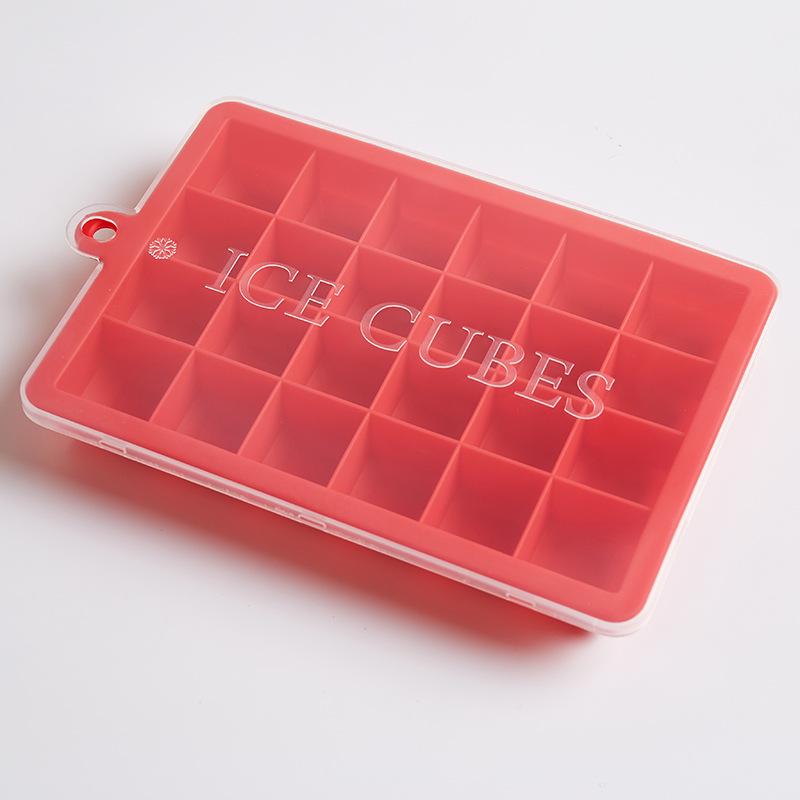 Creative Silicone Ice Cube Tray with Lid - 24 & 15 Grid DIY Square Ice Mold