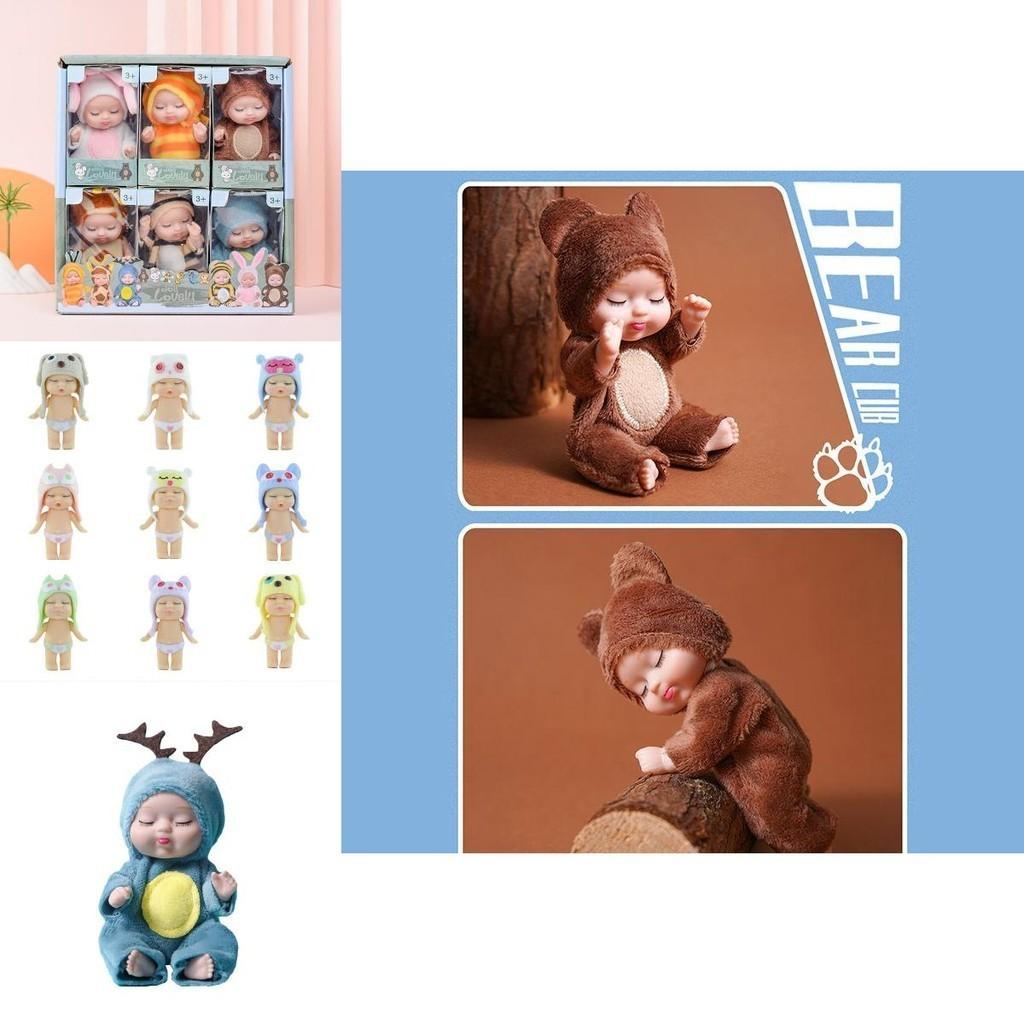 Handgefertigte lebensechte schlafende Neugeborenen-Babypuppe mit drehbaren Gliedmaßen**