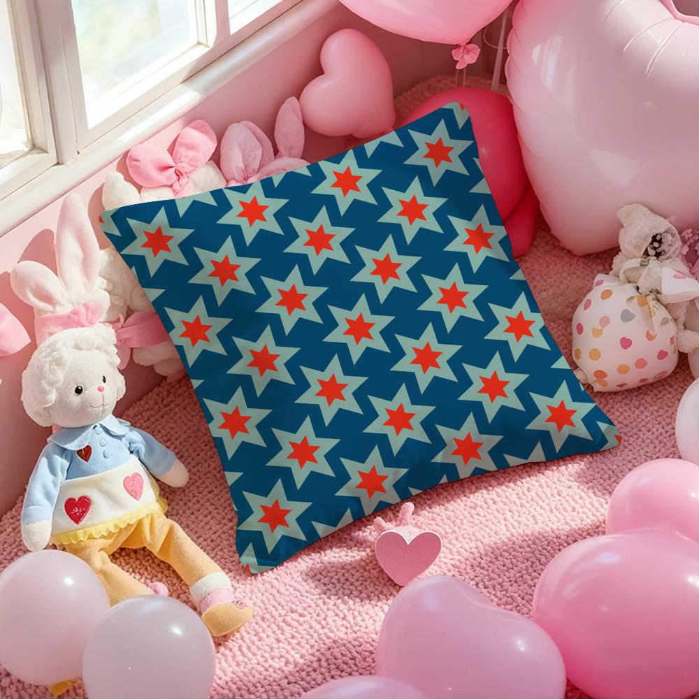 Modern color Mia style geometric pattern Cushion Pattern Printed Pillowcase for Living Room Sofa Cushion Cover & Bedroom Decor