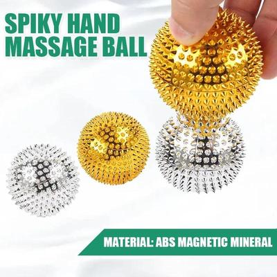 1Pair Sport Fitness Hand Foot Pain Relief Magnetic Therapy Massager Yoga Fitness Ball Durable Spiky Massage Ball Trigger Point