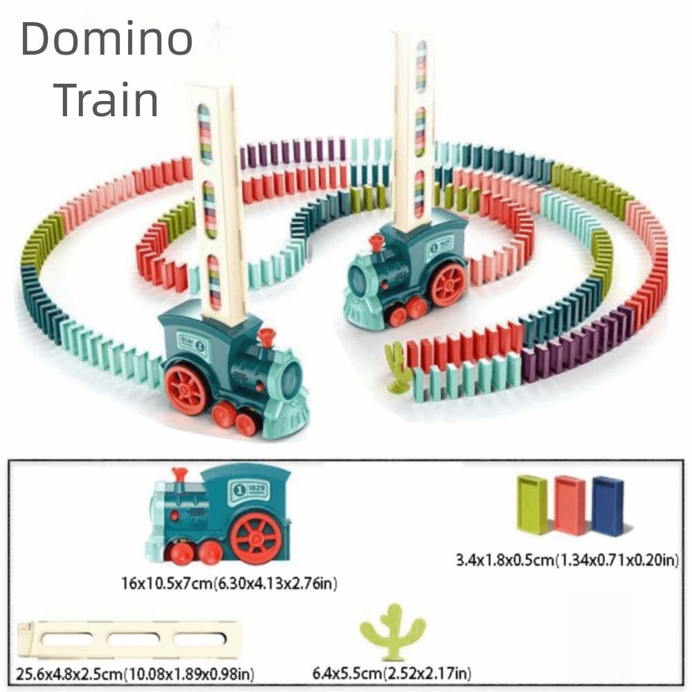 

Автоматическая укладка Интеллектуальная детская игрушка Звук Свет Автоматический запуск Поезд домино Трансграничный синий