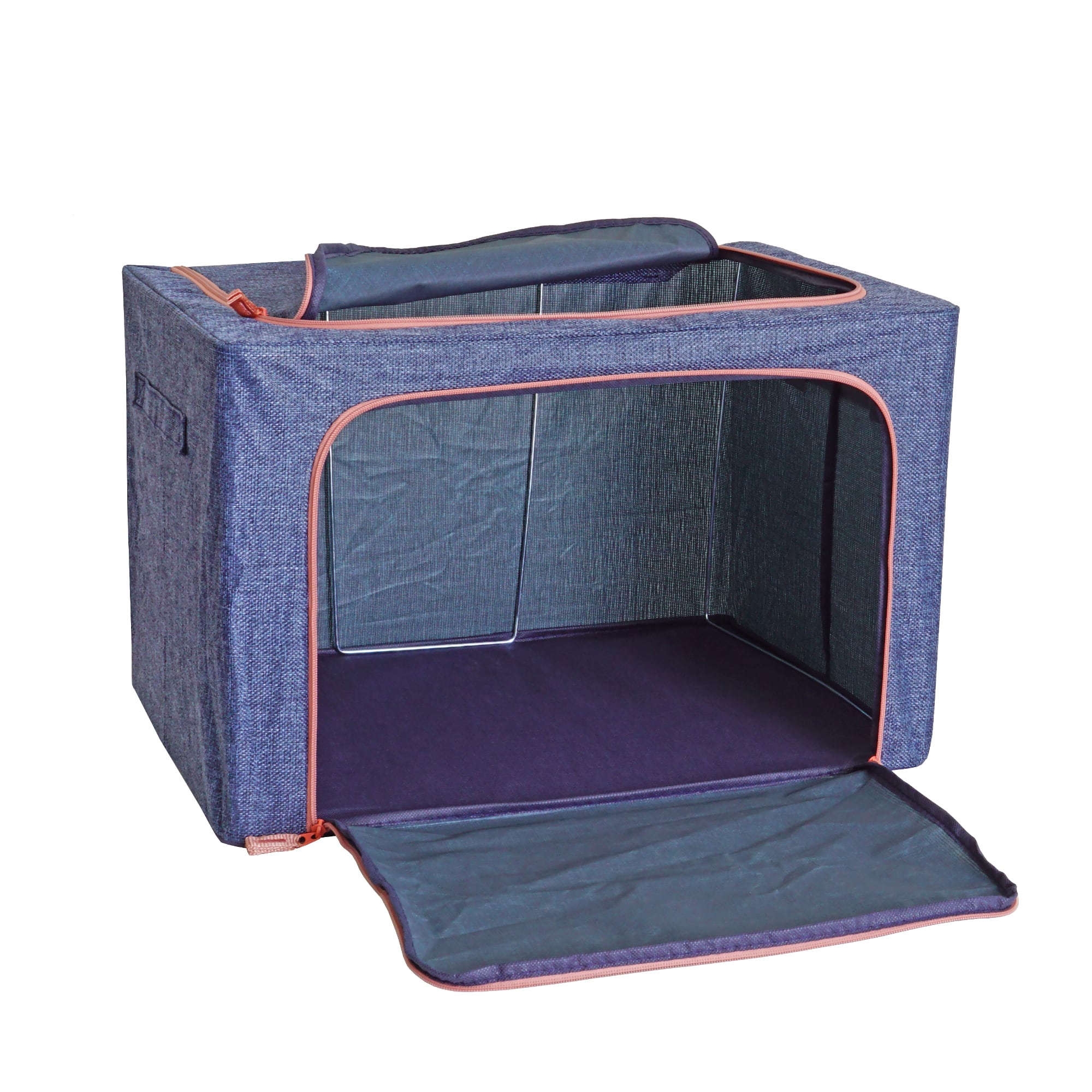 

Коробка-органайзер для зберігання із застібкою та ручками 66 л (8186)