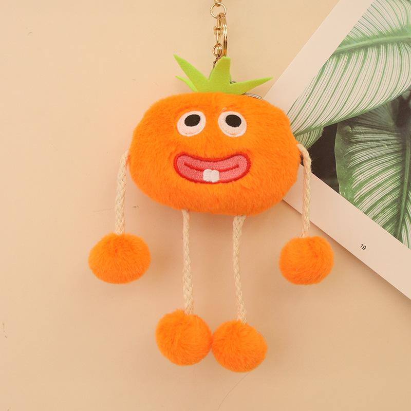 

Мультяшная плюшевая кукла, тянущая фрукты, студентка, милая маленькая кукла, подвесной брелок, кукла-рюкзак, брелок 4 inch