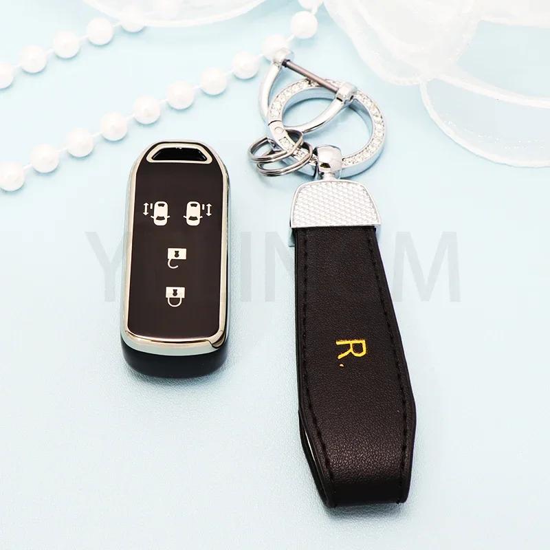 Smart Key Case Cover Tpu Car Remote Fob For Honda New Nbox Custom Jf3 / Jf4 N-Box Jf1 / Jf2 N-Box+ Plus N Wagon N-One Keychain