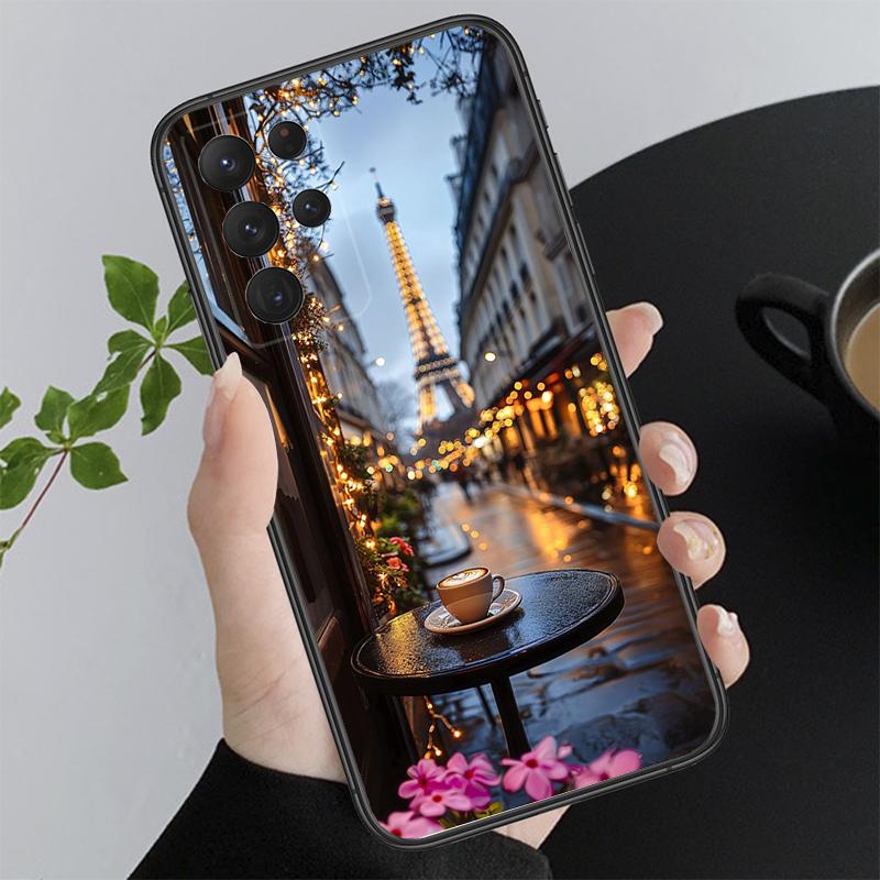 Phone Case For Samsung A55 A16 A56 A36 A35 A15 A53 A54 A33 A34 A25 A05S A52 A52S A14 A26 A71 Coffee Cafe night Aesthetic