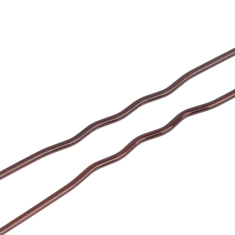 100 Piezas/Bolsa 5cm/6cm Horquillas para el Cabello de Aleación en Forma de U Pinzas Onduladas para el Cabello Pasadores Metálicos Simples Pasadores Herramientas para Peinado de Novia Horquillas